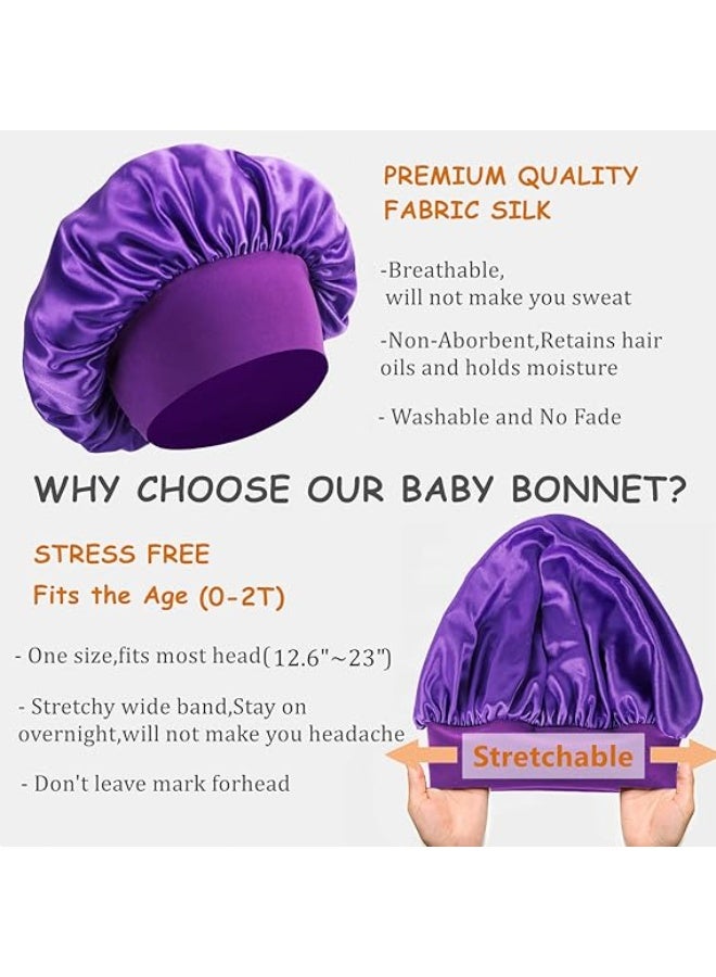 Baby Bonnets for Sleeping,Infant Sleep Cap Hair Bonnet for Baby Girls,Boys,Toddler - Image 4